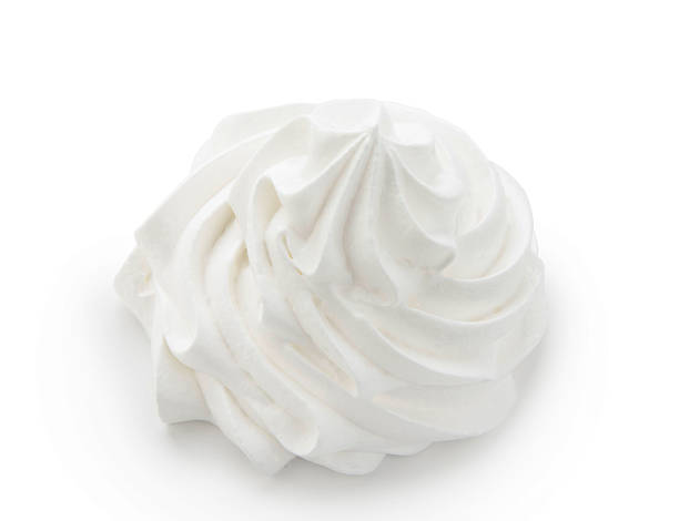 istock Whipped cream isolated on a white background with clipping path 585606450