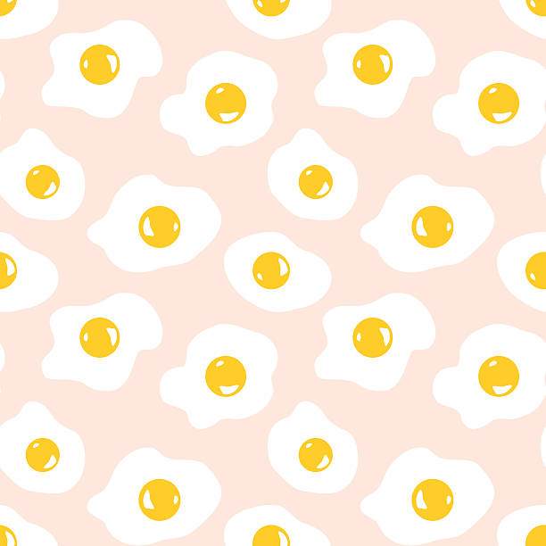 stockillustraties, clipart, cartoons en iconen met fried egg background - gebakken ei