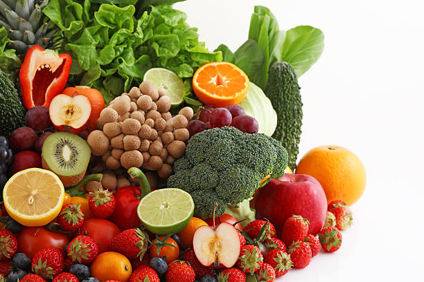 istock Fresh fruits and vegetables 585608256