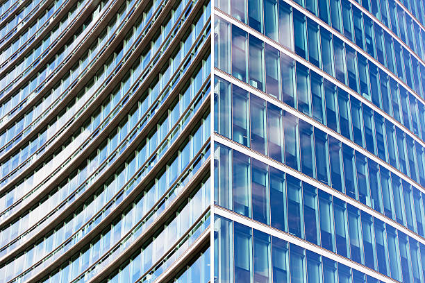 istock Glass wall of skyscraper, abstract background with copy space 585612576
