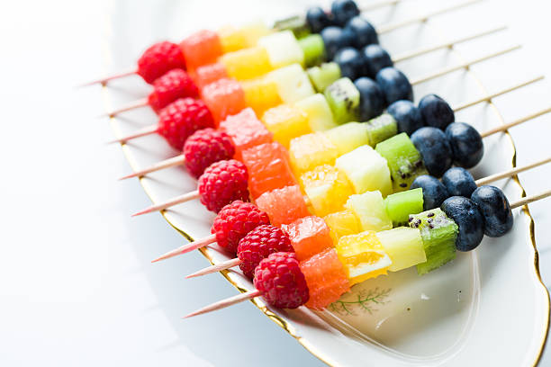 istock Fresh summer fruits on sticks 585613188
