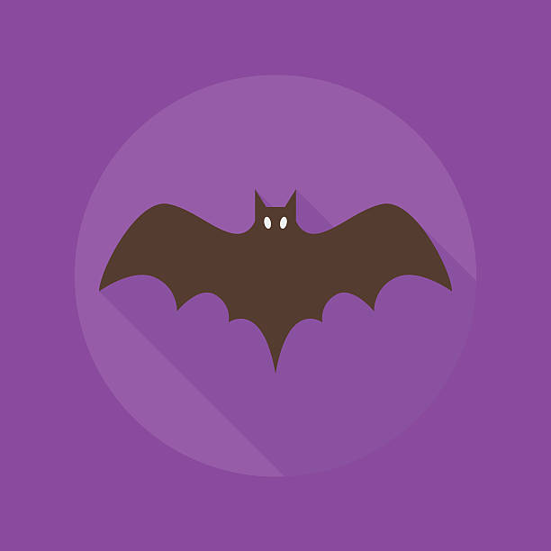 halloween-flache-symbol. fledermaus - bat halloween human eye horror stock-grafiken, -clipart, -cartoons und -symbole