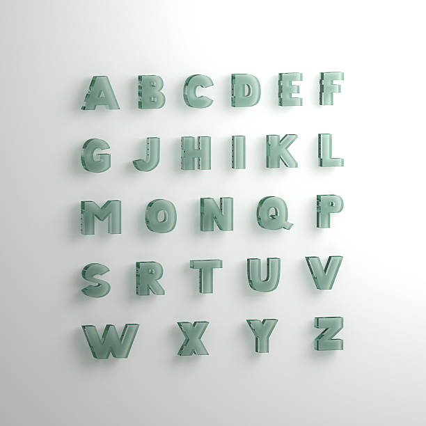 istock font 3D illustration, big letters standing 585618266