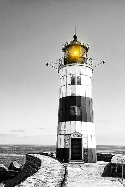 Lighthouse Schleimuende North, on the Baltic Sea