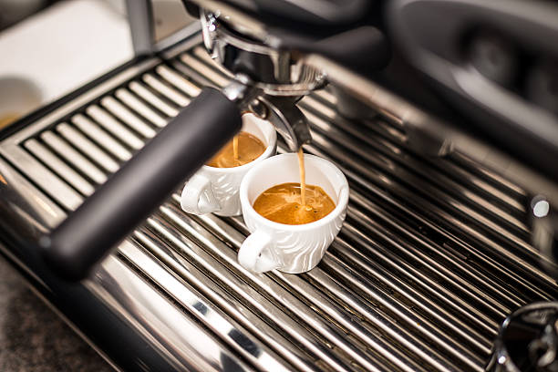Professional espresso machine stock photo