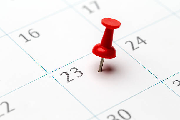 istock 23d of the month marked on calendar 585625930