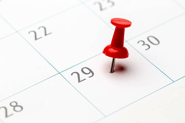 istock 29th of the month marked on calendar 585625988