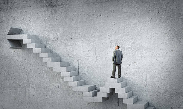 istock Up the career ladder . Mixed media 585629924