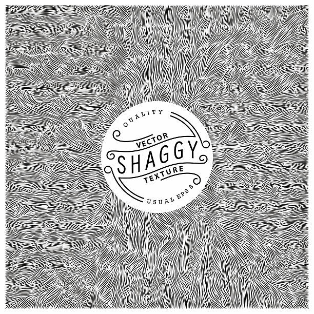 Shaggy texture Shaggy texture. Simple and quality monochrome pattern. Unique vector illustration.  Ready for print, web and other design fur stock illustrations