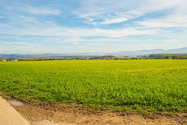 istock country idyll with view to German highlands 585763514