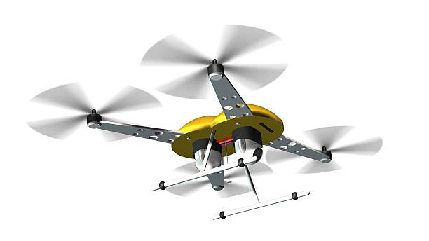 istock drone quadrocopter with camera in flight isolated on white 585768746