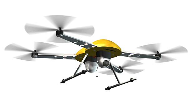 istock drone quadrocopter with camera in flight isolated on white 585768906