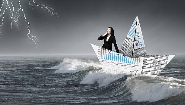 istock On board of paper ship . Mixed media 585770274
