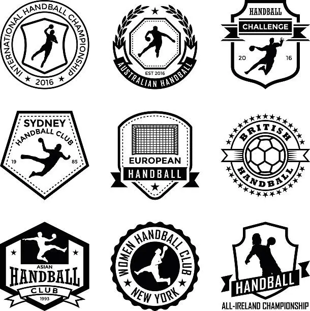 Vector illustration of Handball Badges