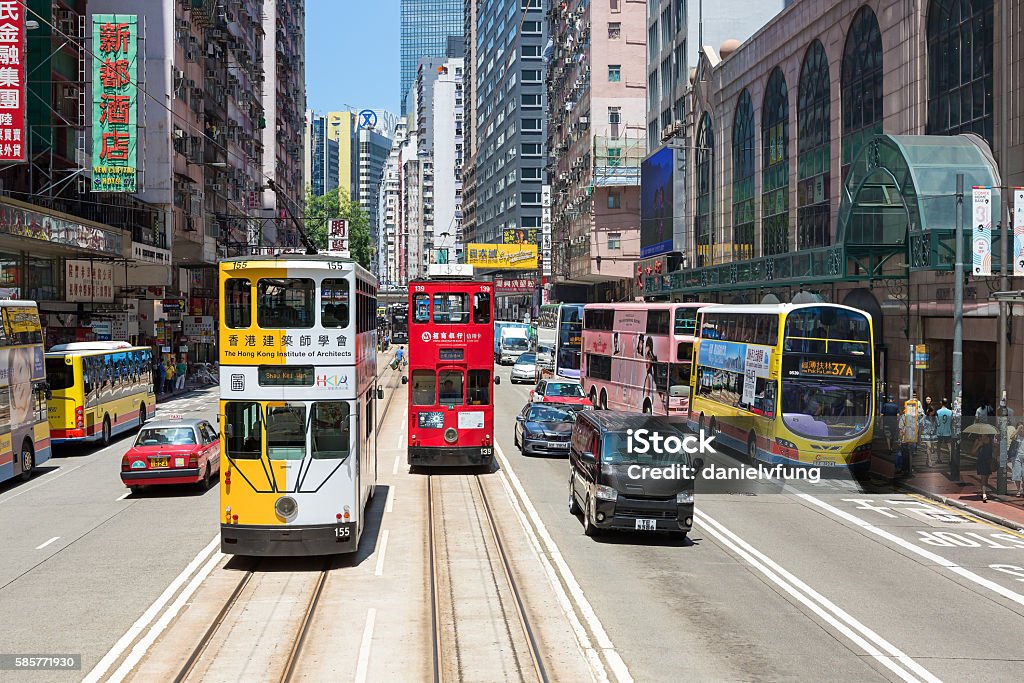 Hong Kong Tram Hong Kong Stock Photo