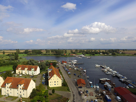 A sunny day in the town of Grebbestad on the coast of Bohuslän in Sweden.