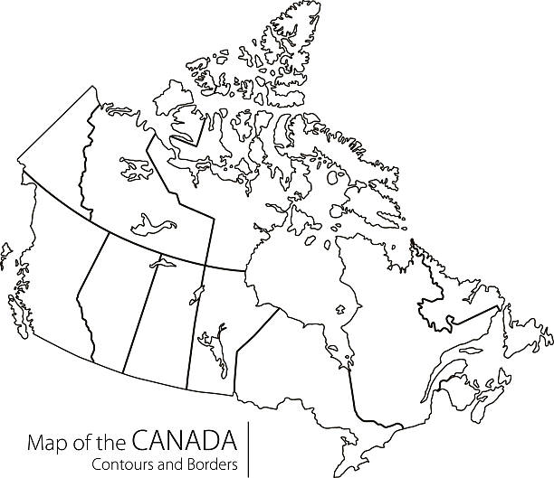 ilustrações, clipart, desenhos animados e ícones de mapa do contorno canadá - manitoba map canada outline