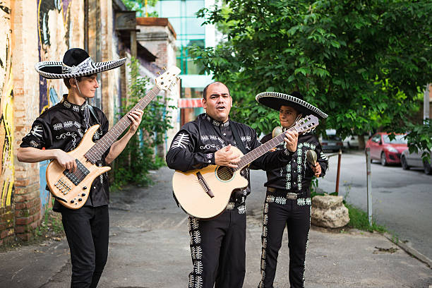 istock Mexican, Latin American, Spanish musicians on the streets. 585776004