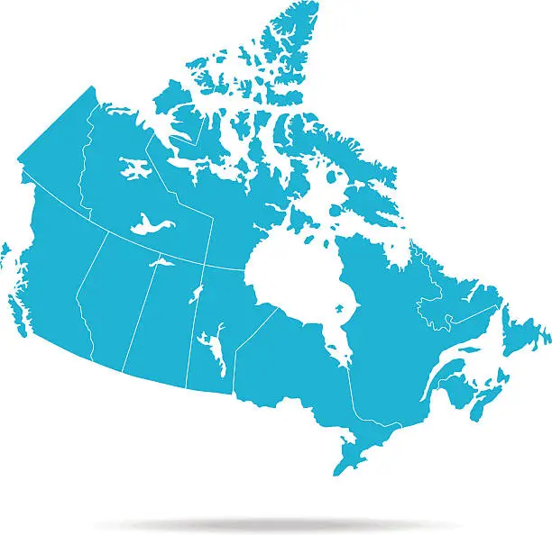 Vector illustration of Canada Map