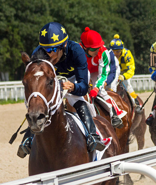 istock Horse racing in Pyatigorsk 585778770