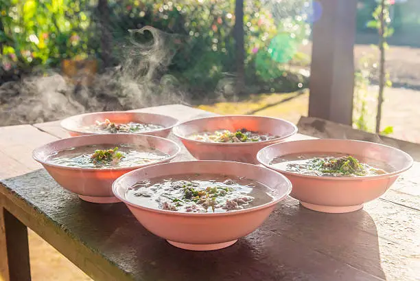 Photo of Noodle is local food of Laos.
