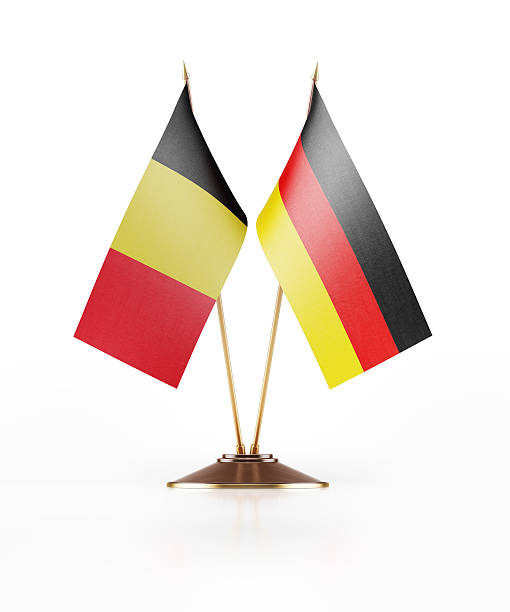 istock Miniature Flag of Belgium and Germany 585780680
