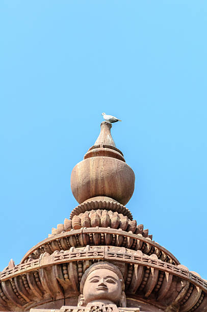 istock Ancient rock curved temples Hindu Gods and godess 585782396