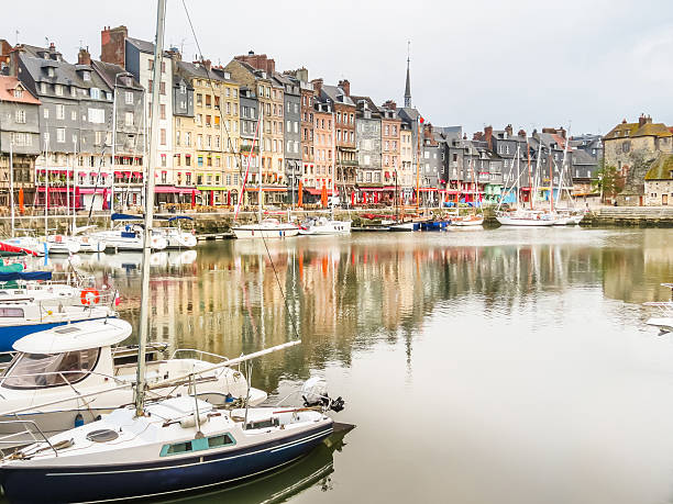istock Old harbor. Honfleur, Normandy, France 585782456