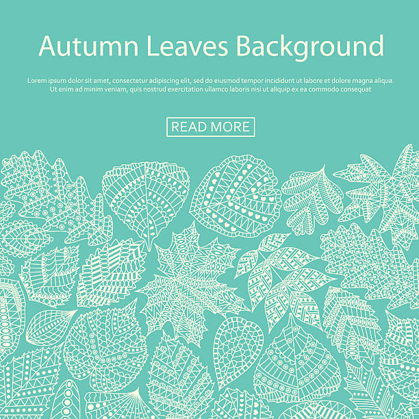 ilustrações de stock, clip art, desenhos animados e ícones de background with different tree leaves - poplar tree illustrations