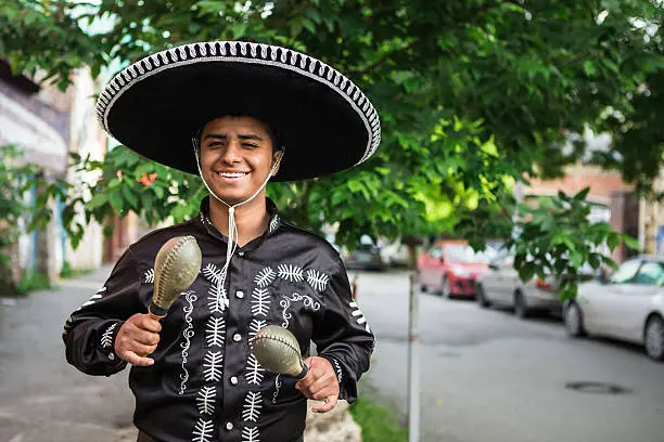 Photo of Mexican musicians on the streets.