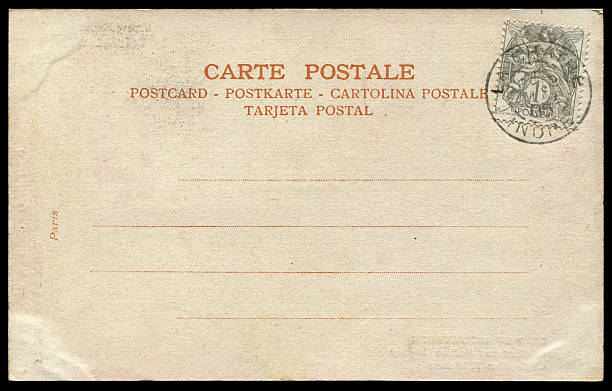 vintage postcard  from France in early 1900s. vintage postcard  posted from France in early 1900s. french currency stock pictures, royalty-free photos & images