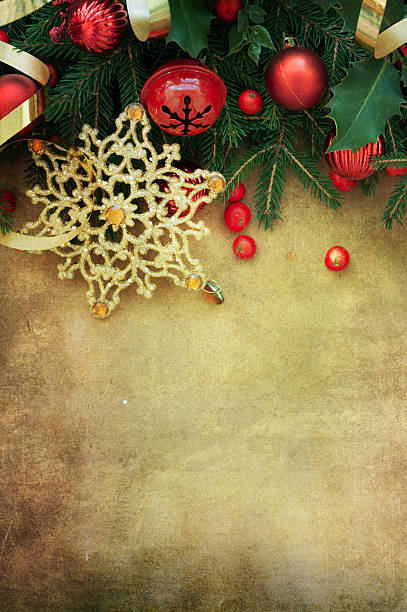 istock Christmas Retro Card border design 585794746