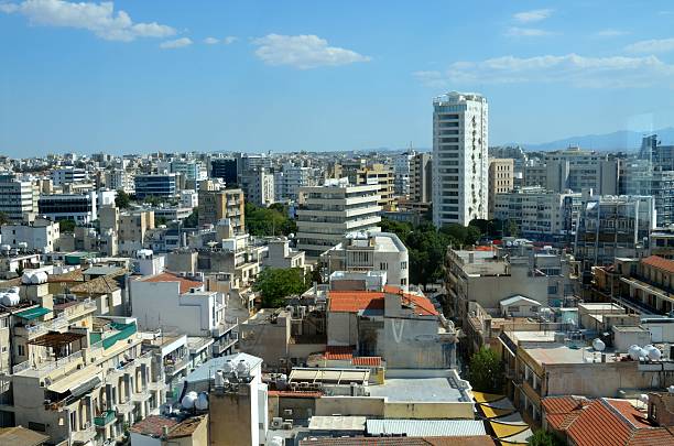 Panoramic views of Nicosia, Cyprus stock photo