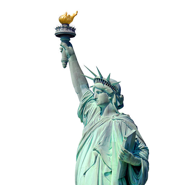 statue de la liberté  - statue of liberty liberty statue flaming torch photos et images de collection