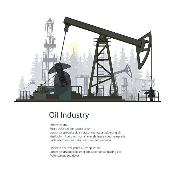 нефтяная промышленность плакат брошюра дизайн - opec stock illustrations
