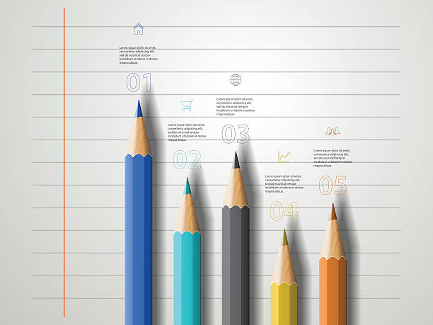 Infographic Infographic design template. File is in eps10 format and contains transparencies. pencil tip stock illustrations