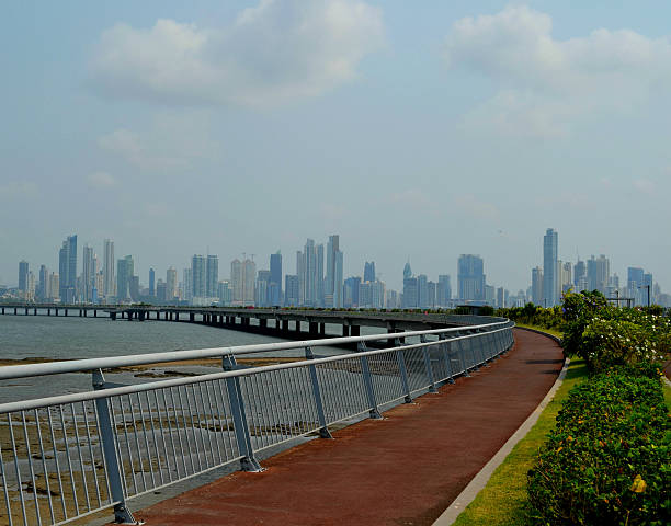 istock Panoramic photo of panama city, sea, architecture. 585803340