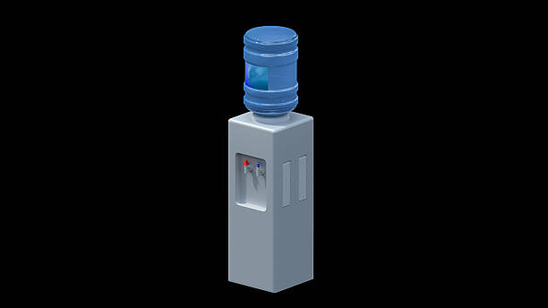 istock Water cooler, water dispenser isolated on black background 585804026