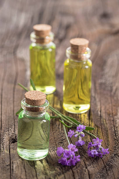 istock lavender oil in a glass bottle 585805562