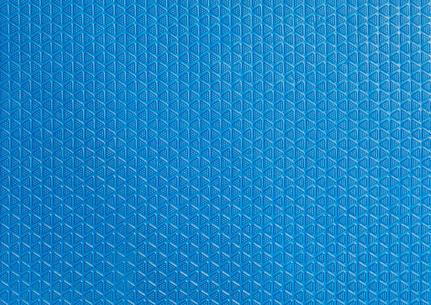 fondo de textura de piso de caucho suave azul - goma material fotografías e imágenes de stock