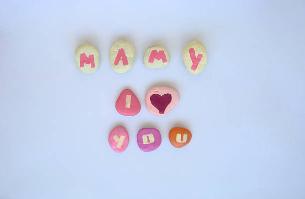 istock On pebble she wrote that she loves her mother very much 585807580