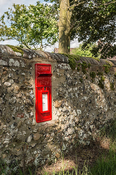 istock Red vintage letterbox 585810340
