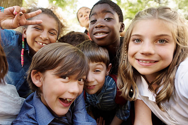istock Selfie of school kids 586044014