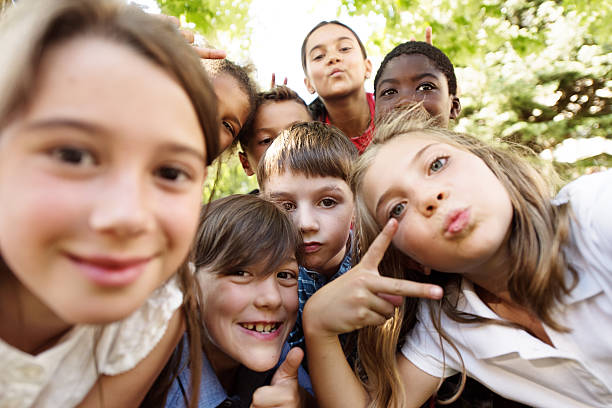 istock Selfie of school kids 586044172