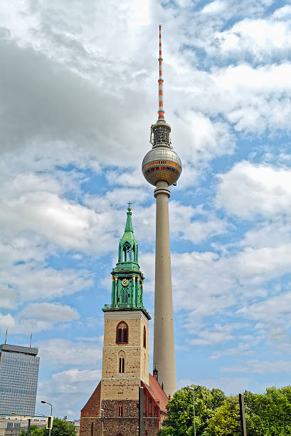 istock St. Mary's Church and TV Tower in Berlin 586045314
