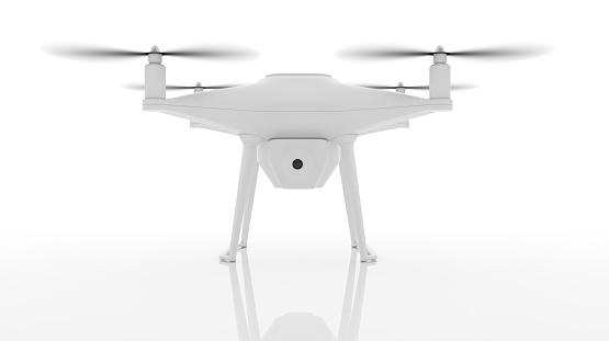 Flying Drone 3d model digital concept