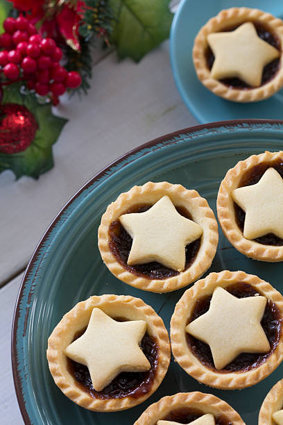 istock Christmas Fruit Mince with Decoration from Above 586047960