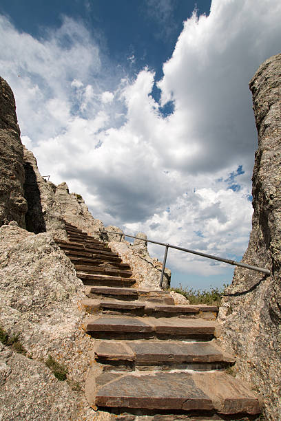 istock Stone steps on Harney Peak Fire Lookout Tower 586049940