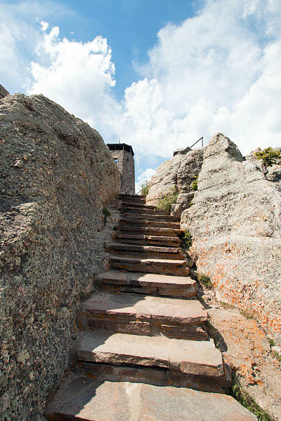 istock Stone steps on Harney Peak Lookout Tower Custer State Park 586050006
