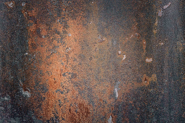 o vintag rusty grunge aço texturizado fundo - heavy dirty bad condition old fashioned - fotografias e filmes do acervo